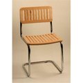 Alston Quality Alston Quality 1-88 Slat Wood Breuer Chair Chrome Frame 32143